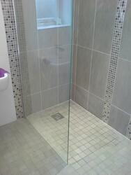 Wetroom with Mosaic Floor with UFH